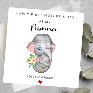 Bonne première fête des mères en tant que carte Nonna, 1ère carte Nonna pour la fête des mères vierge, spéciale fête des mères Nonna, 1ère carte Nonna pour la fête des mères
