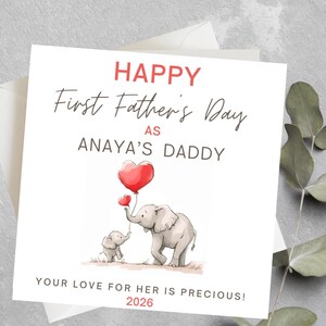 Personalised First Father's Day Card For Daddy, 1st Father's Day Gift From Baby, Daddy's 1st Fathers Day Gift, Happy 1st Fathers Day Card
