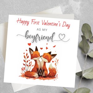 Feliz primera tarjeta del día de San Valentín para novio, tarjeta del día de San Valentín del novio, primera tarjeta del día de San Valentín, primera tarjeta del día de San Valentín para novio