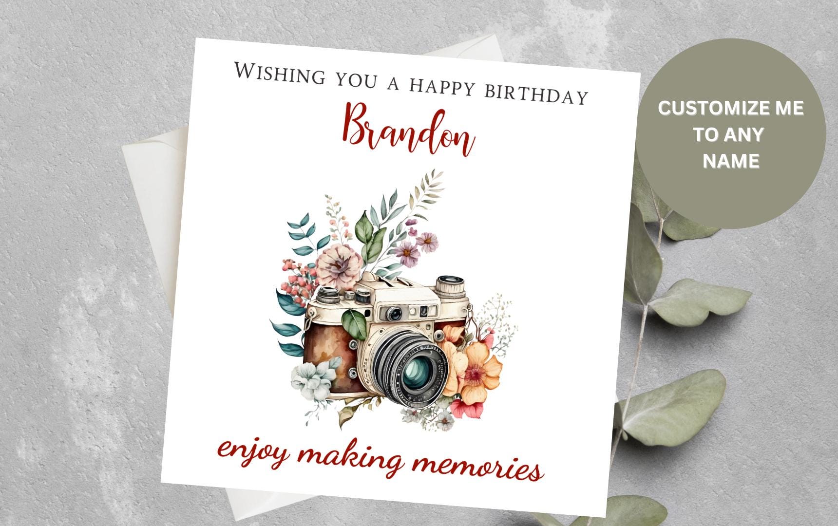 Personalised Photographer Birthday Card, A Picture Perfect Birthday