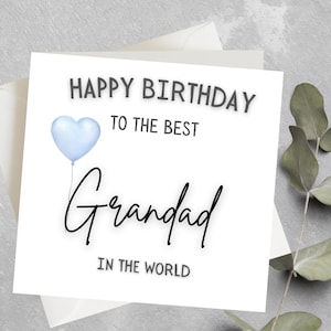 Carte d'anniversaire personnalisée grand-père, cadeau d'anniversaire grand-père, meilleure carte de joyeux anniversaire grand-père, grand-père, papa, carte d'anniversaire pops personnalisée