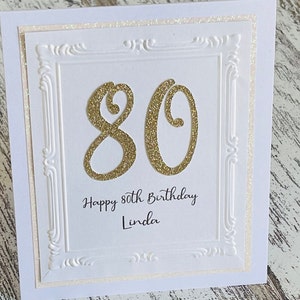 Carte personnalisée du 80e anniversaire pour les femmes et les hommes, carte du 80e anniversaire de maman, carte du 80e anniversaire de papa, carte d’anniversaire personnalisée du 80e anniversaire, anniversaire de tout âge