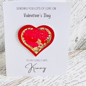 Enviándote mucho amor en el Día de San Valentín a mi encantadora esposa, Tarjeta del Día de San Valentín para esposa, esposo, él, ella, Día de San Valentín, Tarjeta de amor