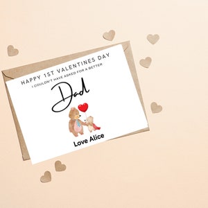 Carte de Saint-Valentin papa pour lui, carte de père personnalisée de bébé, première Saint-Valentin en tant que père, carte de bébé à papa, carte de Saint-Valentin pour papa