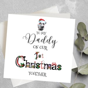 Cartão de Natal para o papai, primeiro Natal como meu papai, bebê primeiro cartão de Natal para o papai, recém-nascido para o papai Natal, cartão de Natal novo papai