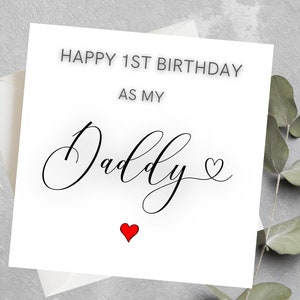 Joyeux 1er anniversaire en tant que papa, premier anniversaire en tant que carte de papa, premier anniversaire en tant que carte de papa, carte de premier anniversaire de papa, carte d'anniversaire de bébé
