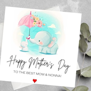 Carte personnalisée Nonna pour la fête des mères, bonne fête des mères à la meilleure maman et Nonna, Nonna, grand-mère, nanna, nounouCadeau fête des mères personnalisé