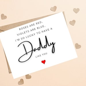 Carte de Saint-Valentin papa pour lui, carte personnalisée de fête des pères, cadeau de poème de carte d’anniversaire de papa, carte pour papa, carte de papa de Saint-Valentin