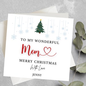 Biglietto di Natale personalizzato per la mamma, biglietto di Natale per la mamma, regalo di Natale personalizzato per la mamma, biglietto di Natale per la mia meravigliosa mamma da bambini