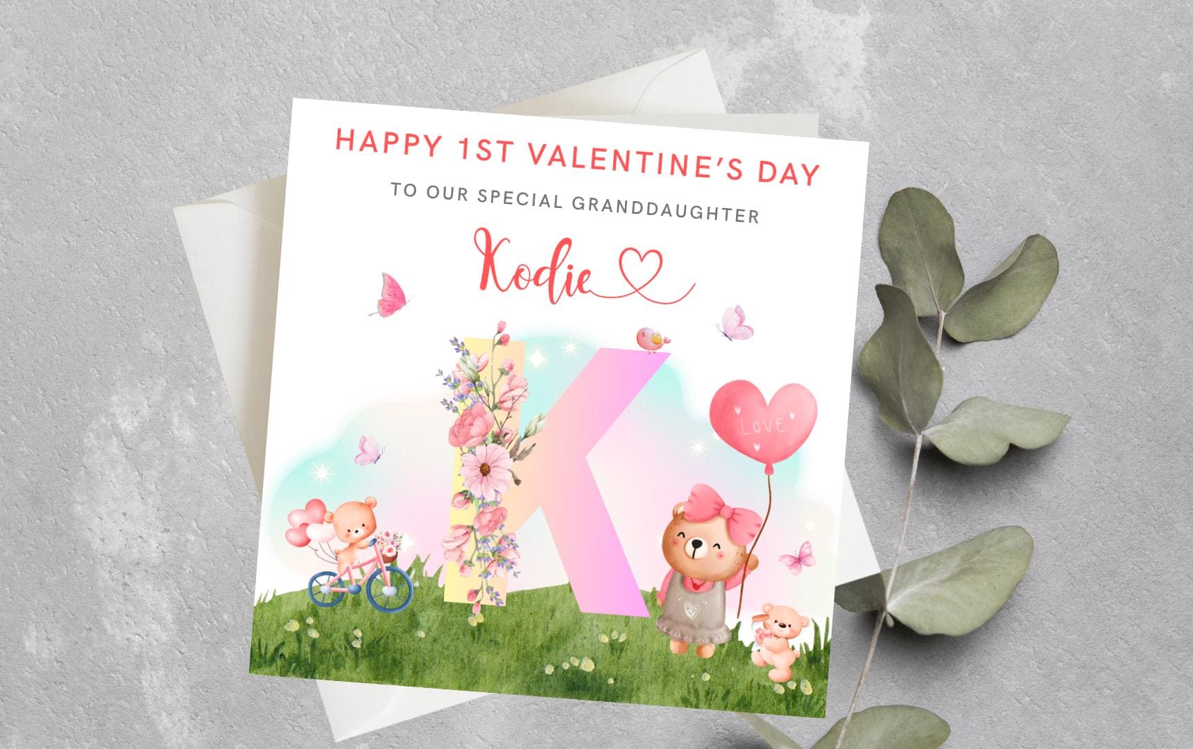 granddaughter 1st valentine's day card, goddaughter, daughter