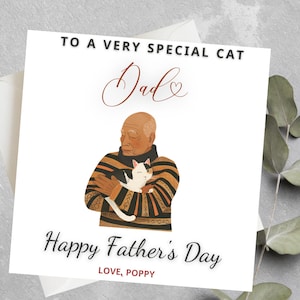 Personalizar perro, tarjeta del día del padre gato, regalo del día del padre perro, papá perro, padres de perros, día del padre gato, al mejor perro, tarjeta del día del padre gato