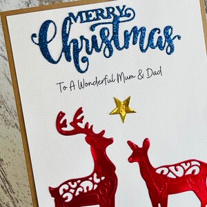 Carte de Joyeux Noël personnalisée maman et papa, carte de Noël personnalisée pour les parents, carte de Noël personnalisée pour la sœur, le frère, l’oncle, la tante de Noël