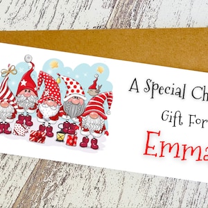 Personalisierte Weihnachtsgeldbörse, benutzerdefinierter Name Weihnachtskarte, personalisierte Weihnachtsgeldbörse, Weihnachtsgeldbörse personalisiert