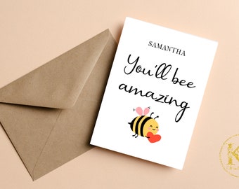 You'll Be Amazing Good Luck Card, Personalised Good Luck Card, Job Interview Good Luck Card, New Adventure Good Luck Card, Good Luck Card