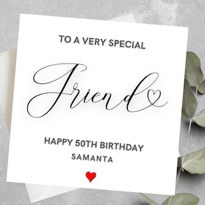 Carte d'anniversaire personnalisée pour ami, ami 30, 40, 50, 60, 70 ans, tout âge carte d'anniversaire, ami fabuleux, carte d'anniversaire meilleur ami, anniversaire de tout âge