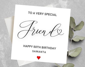 Biglietto D'auguri Personalizzato Nome Età Amica Fidanzata Vicina Mamma Figlia Sorella Fidanzato Felice 20 30 40 50 60 70 Carta Regalo Di Buon Compleanno - Italia - Foto 5