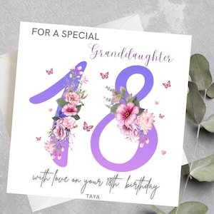 Biglietto di auguri personalizzato per il 18° compleanno della figlia, biglietto di auguri per il 21° compleanno della donna, biglietto di auguri per il 18° compleanno, biglietto di auguri per l'amica del 18° compleanno, biglietto di auguri per il compleanno di qualsiasi età per donna