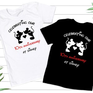 Celebrating Our Anniversary At Disney, Mickey And Minnie Anniversary Shirt, Disney Anniversary, Just Married Shirt, Disney Honeymoon Shirt