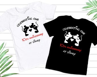 Celebrating Our Anniversary At Disney, Mickey And Minnie Anniversary Shirt, Disney Anniversary, Just Married Shirt, Disney Honeymoon Shirt