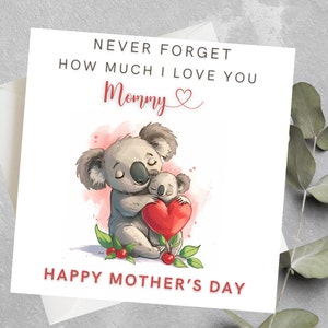 Première carte personnalisée de fête des mères pour une maman, à une maman spéciale, carte de fête des mères maman, bonne 1ère carte de fête des mères, première carte de fête des mères