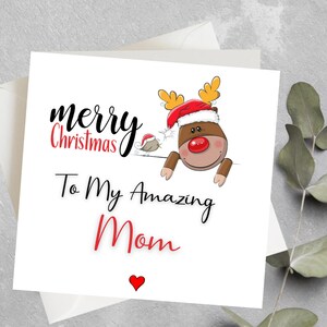 Carte de Noël personnalisée pour maman, Carte de Noël pour maman personnalisée, Le meilleur cadeau de Noël pour maman, maman, grand-mère, nounou, Nonna Noël