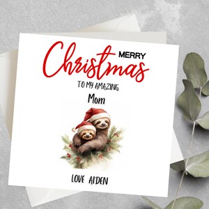 Aan mijn geweldige moeder kerstkaart, gepersonaliseerde kerstkaart voor moeder, oma, Nonna, vrolijk kerstfeest aan mijn moeder kaart, moeder kerstkaart
