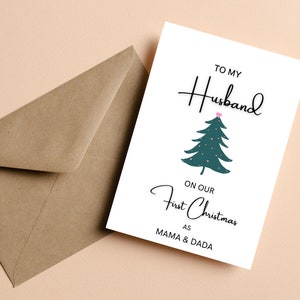 Weihnachtskarte für Ehemann am ersten Weihnachten, An meinen Mann an unserem ersten Weihnachten, Erstes Weihnachten als Mama & Dada, Paar 1. Weihnachten