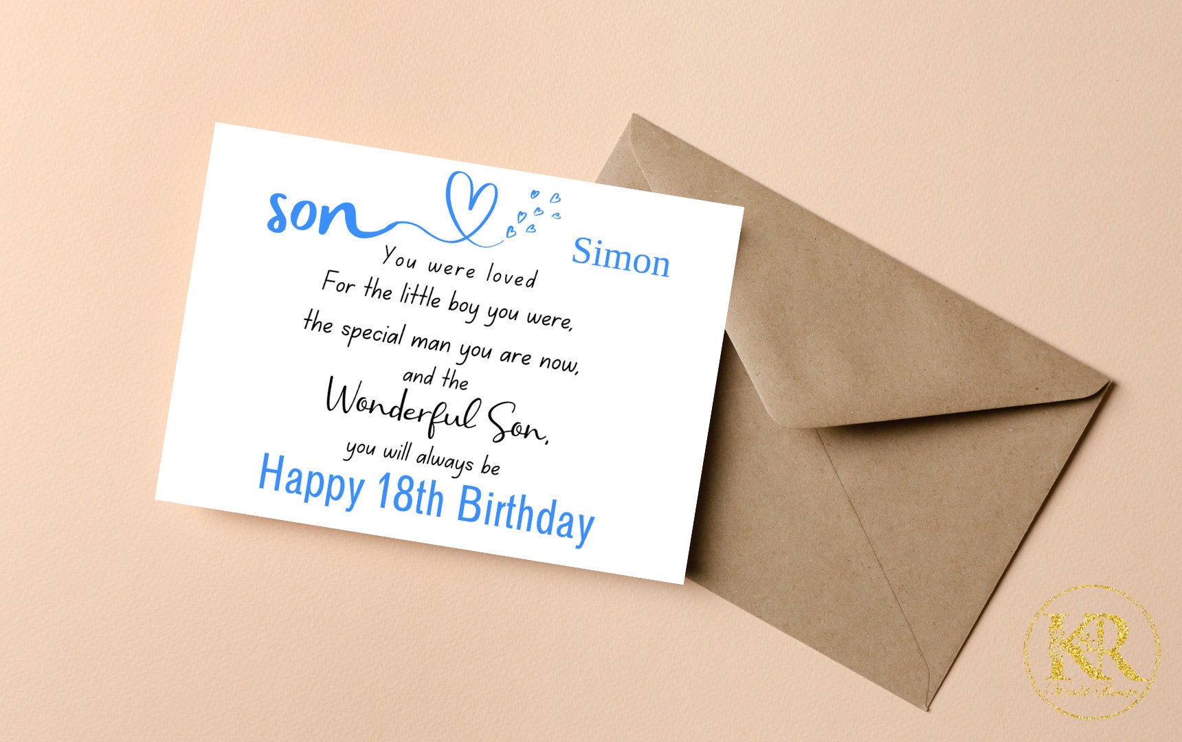 Personalised Son Birthday Card Quote Coming of Age 21st 18th 16th 30th ...