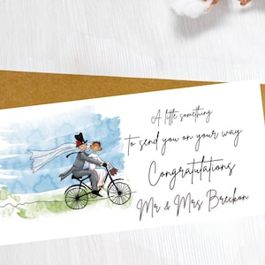 Carte d'argent cadeau de mariage, portefeuille d'argent de félicitations, cadeau de mariage, carte-cadeau d'argent de mariage, carte d'argent juste mariée, cadeau de mariage