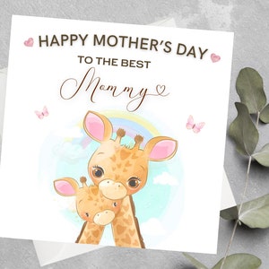 Gepersonaliseerde Moederdagkaart, naar de beste mama Moederdagkaart, mama 1e Moederdagkaart, moeder, moeder, oma, Nonna Moederdagkaart