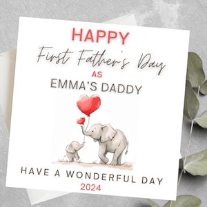 Première carte de fête des pères personnalisée pour papa, 1er cadeau de fête des pères de bébé, 1er cadeau de fête des pères de papa, 1ère carte de bonne fête des pères