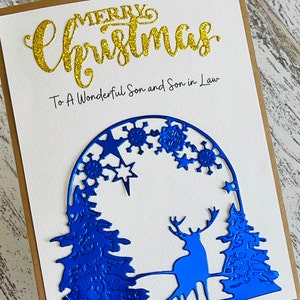 Cartolina di Natale personalizzata per figlio e genero, cartoline di Natale per figlie e nuora carine, cartolina di Natale personalizzata per In Laws