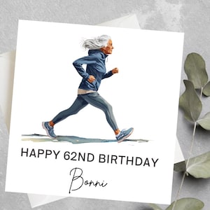 Runner Birthday Card For Female, Male, Personalised Female Runner Birthday Card, Personalised Male Runner Birthday, Runner Greeting Card