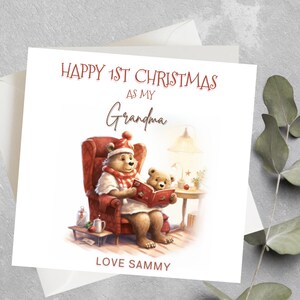 Carte de Noël personnalisée grand-mère, 1er Noël de grand-mère, grand-mère, Nonna, nounou, 1er carte de Noël, 1er Noël en tant que ma grand-mère, Nonna, Nanna