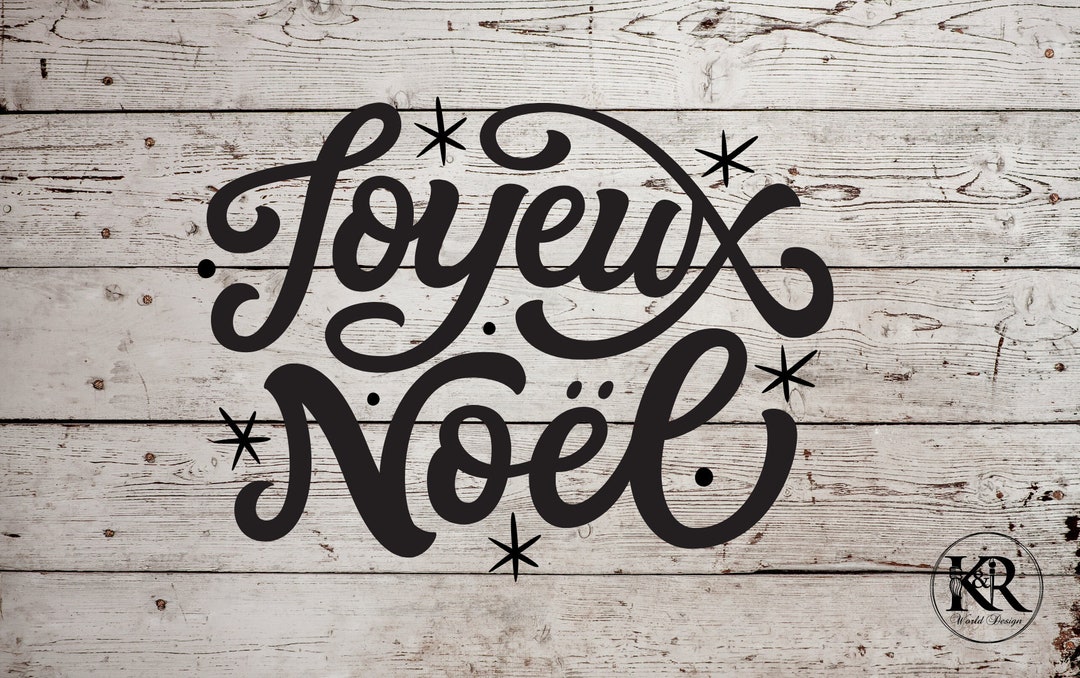 Joyeux Noël, Winter Christmas Stencil, Christmas Stencils, Holiday ...