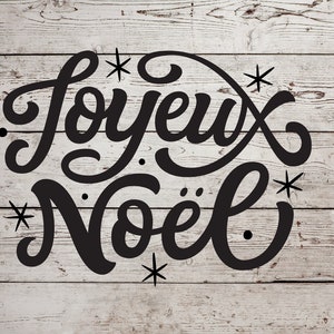 Joyeux Noël, Winter Christmas Stencil,  Christmas Stencils, Holiday Stencil, Holiday Craft Stencil, Custom Reusable Christmas Stencil