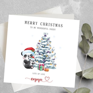 Carte de Noël papa personnalisée, carte de Noël papa, joyeux Noël à ma merveilleuse carte papa, carte de Noël papa personnalisée