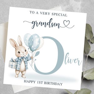Carte d'anniversaire personnalisée petit-fils, fils, neveu, carte d'anniversaire petit-fils, 1er, 2e, carte d'anniversaire pour petit-fils, anniversaire souvenir petit-fils