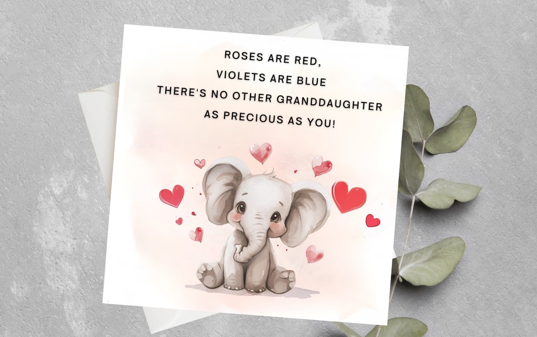 Granddaughter Poem Valentine's Day Card, Goddaughter, Daughter First ...