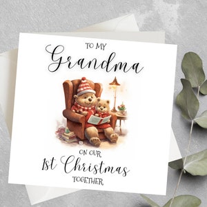 Primeiro cartão de Natal personalizado da vovó, primeiro cartão de Natal como minha avó, primeiro cartão de Natal para vovó, Nonna, babá, primeiro cartão de Natal