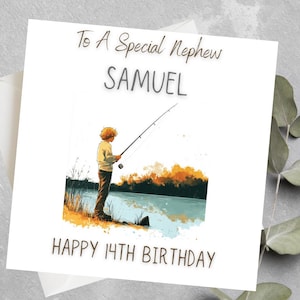 Carte d'anniversaire de pêche, carte d'anniversaire d'amant de pêche, anniversaire d'aventure de pêche, carte de pêche de joyeux anniversaire, voeux d'anniversaire de pêche