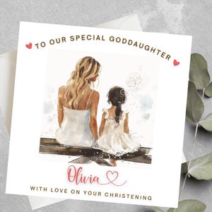 Personalized First Holy Communion Goddaughter, 1st Holy Communion Goddaughter, Girls Communion, Holy Communion Day, Holy Communion Card