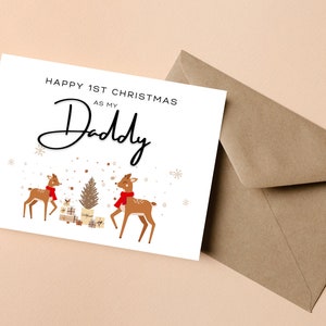 Joyeux 1er Noël comme ma carte de papa, première carte de Noël pour papa, 1ère carte de Noël personnalisée pour papa, 1ère carte de Noël de papa