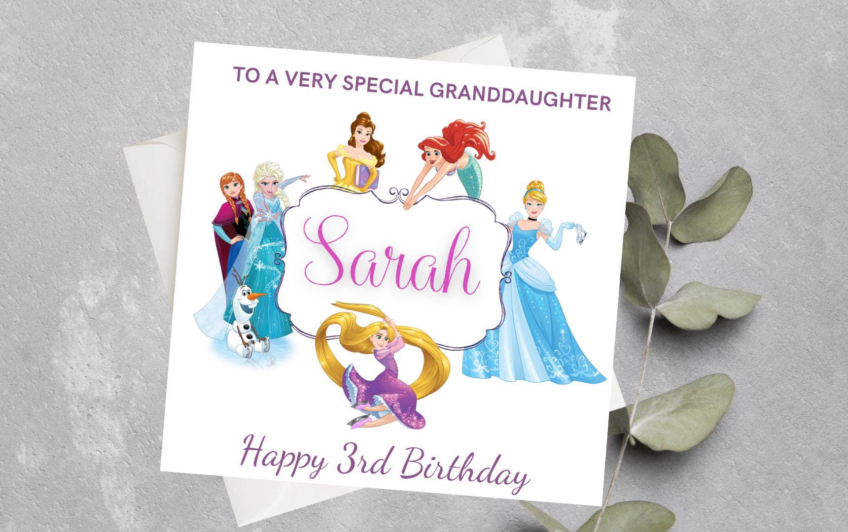 Personalised Princess Birthday Card, Granddaughter, Daughter, Niece Any Age Birthday Card Princess, Disney Princess Birthday Card for Girls - Etsy personalised-princess-birthday-card-granddaughter-daughter-niece-any-age-birthday-card-princess-disney-princess-birthday-card-for-girls-etsy