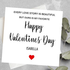 Cartão simples de Dia dos Namorados, Cartão de romance minimalista, Cartão de história de amor personalizado, Cartão de Dia dos Namorados para casais, Cartão de casal de Dia dos Namorados
