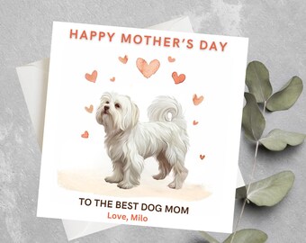 Personalised Dog Mother's Day Card, Dog Mother's Day Gift, Dog Mom, Dog Parents, Dog Mother's Day, To The Best Dog Mother's Day Card