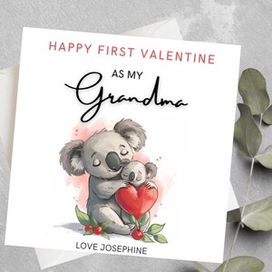 Buon primo San Valentino come mia nonna, biglietto della nonna, biglietto di San Valentino per la nonna, buon primo San Valentino come mia nonna, nonna, nonna, nonna