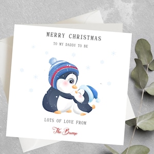 Papa pour être carte de Noël, carte de Noël nouveau papa, de la carte de Noël Bump, carte papa de Noël, carte de Noël à papa de Bump