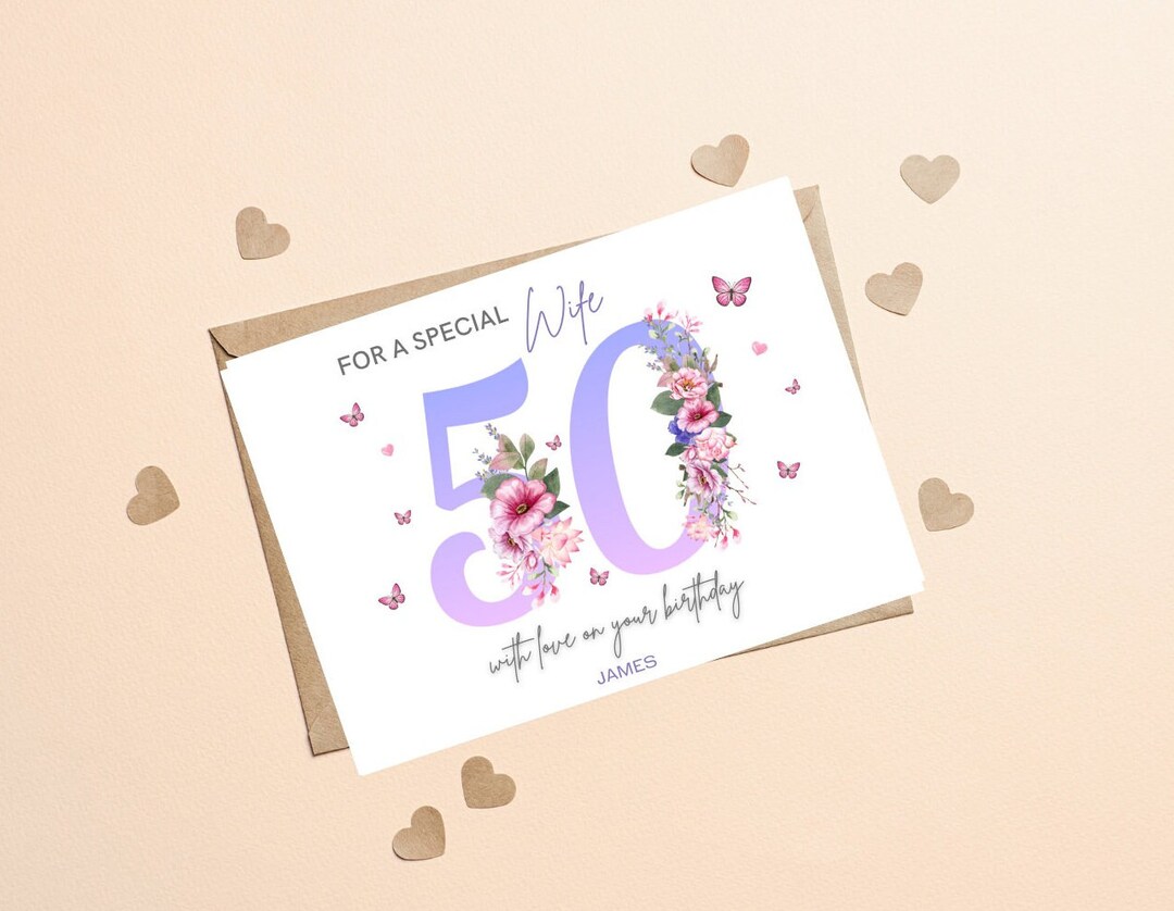 Happy 50th Birthday Card Wife 50th Card Wife 50th Birthday Card For happy-50th-birthday-card-wife-50th-card-wife-50th-birthday-card-for