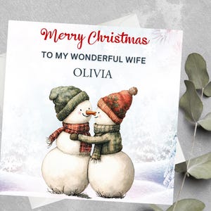 Carte de Noël personnalisée pour mari, carte de Noël pour femme, carte de Noël pour petit ami, carte de Noël pour petite amie, carte de Noël pour partenaire, carte de Noël pour l'âme soeur